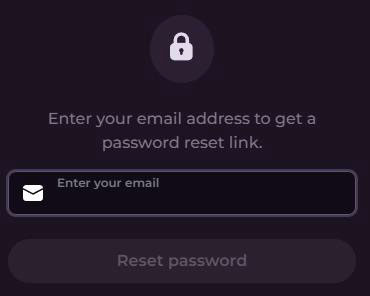 forgot password form